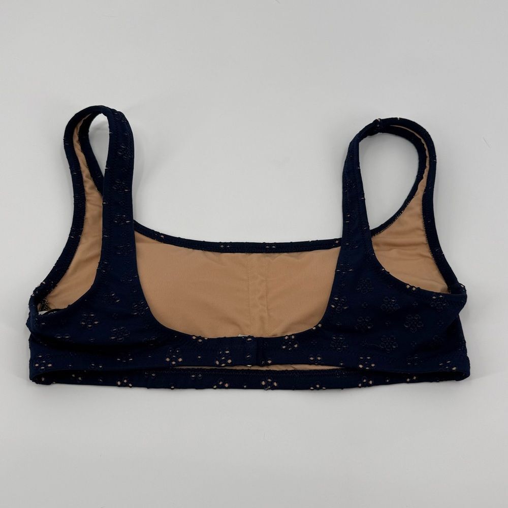 J.Crew Eyelet Scoop Bikini Top in Navy | Small - Picture 10 of 10